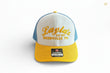 Trucker hat with 'Layla's Nashville TN' text on a white background