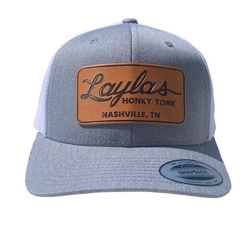 Lthr Patch GRY/WHT Hat